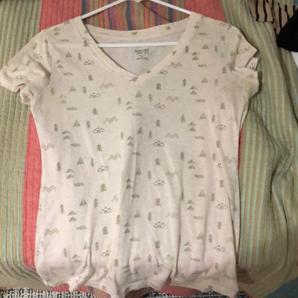 A tee shirt with a low cut